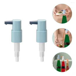 Dinnerware Sets Sauce Squeezer 2PCS Pump Bottle Mouth For Oil Chilli Soy Dispenser Ketchup Press Nozzle Pumps Kitchen Tools Blue