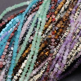 Beads Natural Stone 4mm Star Beads For Jewelry Making DIY Jewelry Accessorries Loose Spacer Beads For Bracelet Indian Agates Jaspers