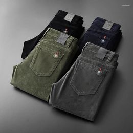 Men's Pants England Style Casual Wide Leg Men 2024 Spring Summer Business Fashion Comfortable Jeans High Quality Trousers