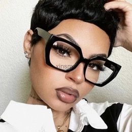 Sunglasses Cat Eye Optical Eyeglasses Frames For Women Brand Designer Fashion Luxury Anti Blue Light Computer Eye Glasses Ladies Eyewear YQ240131