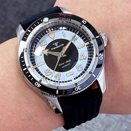 Wristwatches Tandorio 40mm Double Bow Sapphire Glass NH35A PT5000 Movement Men Watch 120 Clicks Bezel Green 200M Waterproof Lume Roman Marks