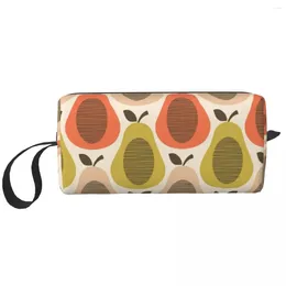 Cosmetic Bags Orla Kiely Flowers Vintage Makeup Bag Pouch Waterproof Travel Toiletry Small Storage Purse Men Women