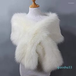 Scarves Elegant Long Wedding Warm Wraps Faux Shawl Bridal Jackets Sexy Off The Shoulder Prom Winter Autumn Accessories