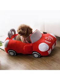 Dog bed dog house fashionable car shaped cat light soft puppy house warm mat teddy doll dog comfortable sofa 240131