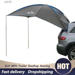 Shade Rooftop Awning Waterproof Tourist Tent Car Rear Extension Sunshade Tent Anti-UV Camping Tent for SUV MPV Beach Umbrella YQ240131