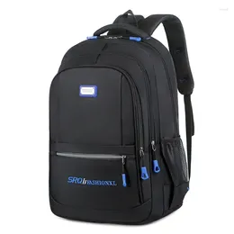 Backpack Large Capacity Nylon Men Black College Students High School