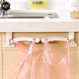 Kitchen Storage 2PCS/Lot Hanging Cupboard Cabinet Door Lively Tailgate Stand Garbage Bags Hooks Rack Home Hook Holder