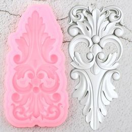 Baking Moulds Scroll Leaves Cake Border Silicone Mold Relief Cupcake Topper Fondant Decorating Tools Candy Clay Chocolate Gumpaste