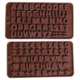 Baking Moulds 1 Pcs English Alphabet Silicone Chocolate Mould 0-9 Digital Cake Decoration Tools Diy Fondant Cookies Pastry Jelly Kit