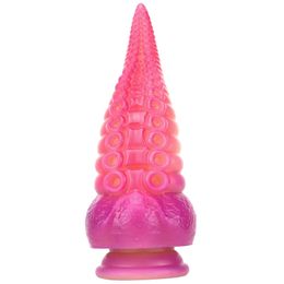 Dildos Octopus Silicone Make-up Penis Gradient Color Anal Plug for Men and Women Gradual Entry Type Vestibular Adult Product Masturbator