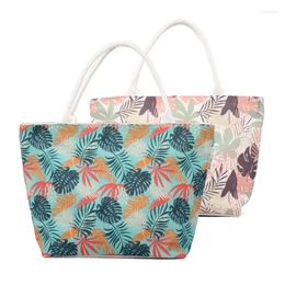Shopping Bags Customised Wholesale Summer Fashion Beach Bag Shoulder Canvas Stripe Tote