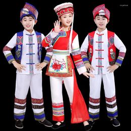 Ethnic Clothing Bai Children's Boys Clothes Yunnan Guangxi 61 Girls Festival Dance Performance Set