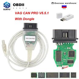 Professional VCP Scanner SW V5.5.1 For VAG CAN PRO Diagnostic Tool FTDI FT245RL OBD2 BUS UDS K-Line ODIS ECU Programmer