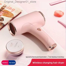 Hair Dryers Wireless Portable Hair Dryer High Power Household Travel Speed Dry Negative Ion Charging Cold Hot Air Dual Purpose Hair Dryer Q240131