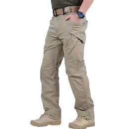 Casual Men's Pants Tactical Cargo Pant Waterproof Wear-resistant Outdoor Male Trouser Solid Black Gray Men Pant Tactic Trouser 240126