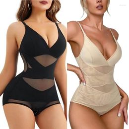 Women's Shapers Shapewear Bodysuit For Women Tummy Control Backless Body Shaper Tops Deep V Neck Suit Thongs