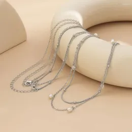 Belts Simple Clothes Decoration Bead Chain Pearl Women Body Metal Waist Bikini Link Belly