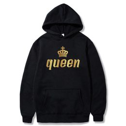 Mens Women Hooded Hoody Queen King Letter Printed Fashion Men's And Women's Couple Clothes Designer Hoodies Spring Light Thin Sweatshirts Pullover 756