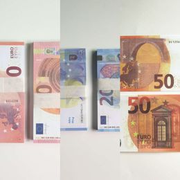 Wholesale 50% Size Euro Prop Money Clip Wallet Copy Games fake note EUR 100 50 Banknotes Paper Play Banknotes Movie PropsG2RCMOQC