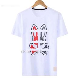 Psychological Bunny Men's Shirt Rabbit Print T Shirt Fashion Letter Casual Summer Short Sleeve Men's T-shirt Women's Clothing Asian Psyco Bunny Physcho Bunny 262