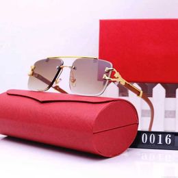 Sunglasses designer sunglasses Men sunglass carti frame glasses Leopard Head Composite Metal Rimless Optical Frame sunglasses Classic G8GB