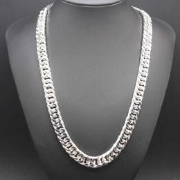 Fashion Hip-hop Diamond-shape Jewelry S925 Sterling Silver Cuban Chain with Moissanites Mens and Women Necklace Customization