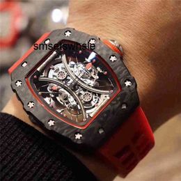 Automatic Mechanical Watches Fashion Carbon Mechanical Fully Fiber Tape Leisure Swiss Rm53-01 Movement LY