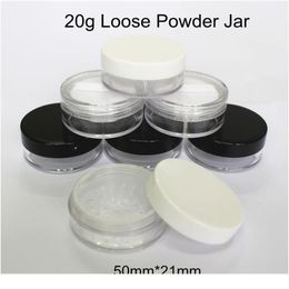 30pcs lot 20g Empty Loose Powder Jar With Sifter Puff 20ml Plastic Compact Makeup Case Tools Containers Pot Trave qylhAI307l