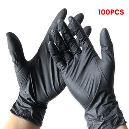 100Pcs Disposable Gloves Latex Nitrile Rubber Household Kitchen Dishwashing Gloves Work Garden Universal for Left and Right Hand Y260q