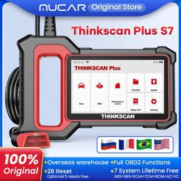 Thinkscan Plus S7 S4 S6 Obd2 Car Diagnostic Tools Abs/Srs/Ecm/Tcm/Bcm Code Reader Auto Scanner Fault Diyers Scan