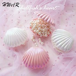 Jewellery Pouches Lovely Shell Shape Box Wedding Engagement Ring For Earrings Necklace Bracelet Charm Display Gift Holder