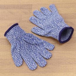 Disposable Gloves 1 Pair Of Level 5 Cut Resistant Kids Hand Protection Safety Kitchen Tools For Cutting And Slicing Blue Size XS224M