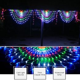 Fairy Garland Peacock Mesh Net Led String Lights Outdoor Wedding Window Strings for Christmas Wedding New Year Party Decor Y200603304O