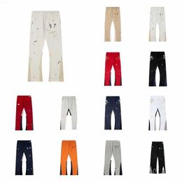 Men's Pants Mens Jeans Galleries Sweat Depts Speckled Letter Print Mens Womens Pant Couple Loose Versatile Casual Straight Lqe T5A6