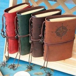 Greeting Cards Retro Anchor Loose-leaf Notebook PU Leather Replaceable Stationery Gift Traveler's Diary2603