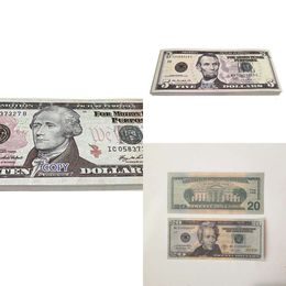 50 size USA Dollars Party Supplies Prop money Movie Banknote Paper Novelty Toys 1 5 10 20 50 100 Dollar Currency Fake Money Child313536126PC