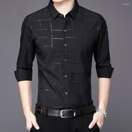 Men's Casual Shirts 2024 Brand Designer Striped Mens For Men Clothing Korean Fashion Long Sleeve Shirt Luxury Dress Clothes Jersey 139