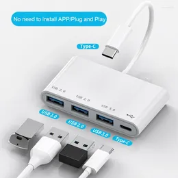 4in1 USB3.0 C Hub 4-port USB 3.0 2.0 Type-c Extender Multi-splitter Adapter OTG For PC Computer