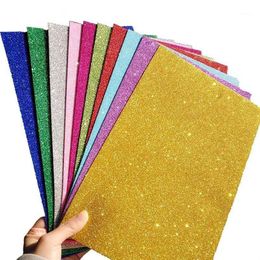 10pcs Colored EVA Dust Sponge Paper DIY Handmade Scrapbooking Craft Flash Foam Paper Glitter Manual Art Materials Supplies12118