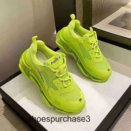 Designer Balencigs Fashion Casual Shoes Roller Skates Same Paris Family's Daddy 2024 Lovers' Ins Crystal Air Cushion Bottom 6-layer Elevated Sports P7HP