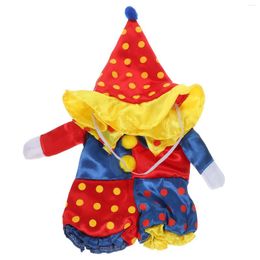 Dog Apparel Nativity Costumes Pet Clown Costume Hat Circus Outfit Halloween Carnival Party Dress Up Puppy Size M