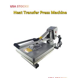 Heat Transfer Machines Wholesale Local Warehouse 15X15 Inch Sublimation Press Hines Led Display Usa Plug Clamshell Digital Professio Dhx4P