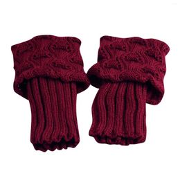 Women Socks 1 Pair Women's Crochet Boot Cuffs Autumn Spring Short Toppers Knit Elastic Leg Calf Warmers Fashion