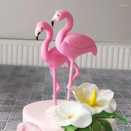 Cake Tools Pink Flamingo Topper Tropic Party Summer Flower Girl Birthday Wedding Deco Decor Hawaii