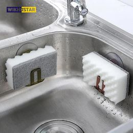 Kitchen Storage WIKHOSTAR Suction Cup Sink Drain Rack Sponge Holder Soap Drainer Bathroom Accessories