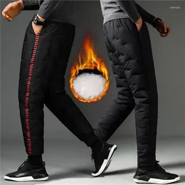 Men's Pants Thermal Down Trousers 90% White Duck Padded Thicken Winter Warm Men Joggers Sportswear Sweatpants Lovers