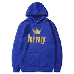 Mens Women Hooded Hoody Queen King Letter Printed Fashion Men's And Women's Couple Clothes Designer Hoodies Spring Light Thin Sweatshirts Pullover 275