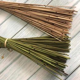 Decorative Flowers 2mm 50PCS/35CM Mini Bamboos Dried Natural Dry Miniature Bamboo DIY Crafts Material Home Decor