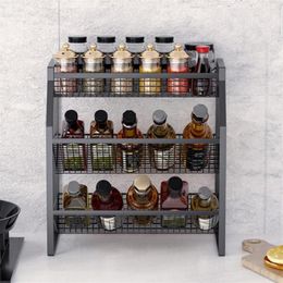 Storage Bottles & Jars 3 Tier Spice Rack Bathroom Kitchen Countertop Shelf Holder Organizer Hanging Racks Seasoning237c