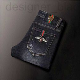 Designer Men's Jeans Broken Size Slim Fit Small Straight Tube Spring/Summer Durable Versatile Worksite Casual Pants luxury VY7E